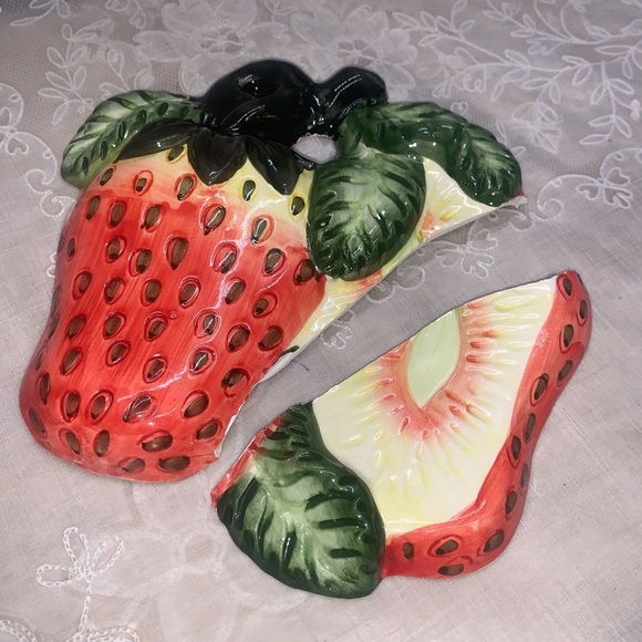 Wall kitchen decoration resin ceramic fruit pumpkin strawberries grapes papaya - Picture 4 of 10